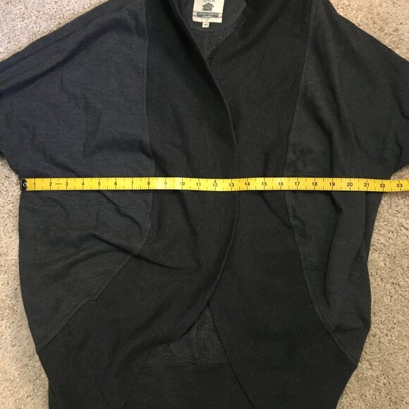 DKR Charcoal Grey Cocoon Cotton Blend Open Cardigan - Picture 11 of 14